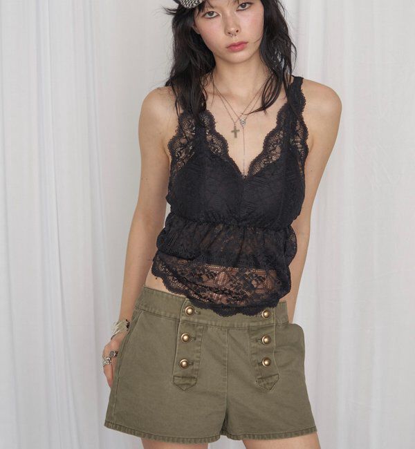  「【26AW LOOK掲載品番】スカラップレースキャミ」|キャミソール|
