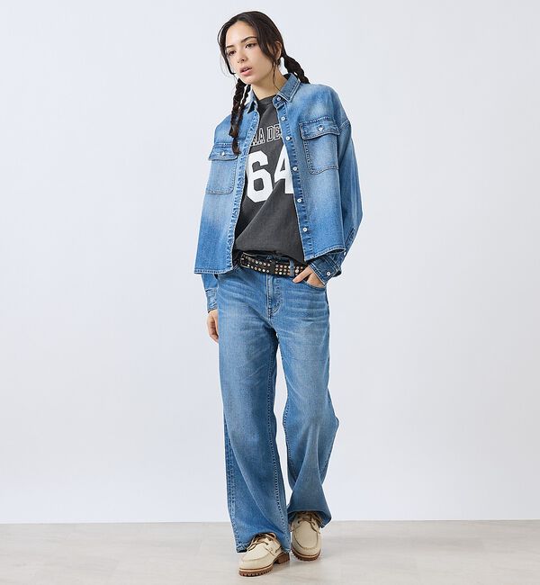 Rouge vif「【Healthy denim / ヘルシーデニム】Almond/デニムシャツ/【」|ブルゾン・スタジャン|