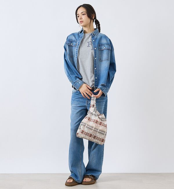 Rouge vif「【Healthy denim / ヘルシーデニム】Almond/デニムシャツ/【」|ブルゾン・スタジャン|