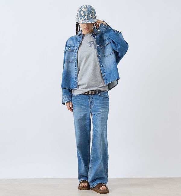 Rouge vif「【Healthy denim / ヘルシーデニム】Almond/デニムシャツ/【」|ブルゾン・スタジャン|