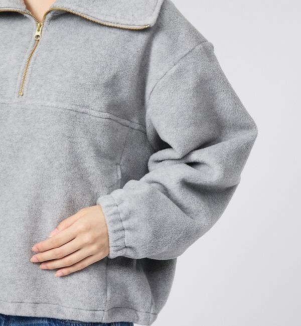 Rouge vif「【MICA&DEAL/マイカアンドディール】フリース ジップ プルオーバー/長袖」|スウェット・ジャージ|