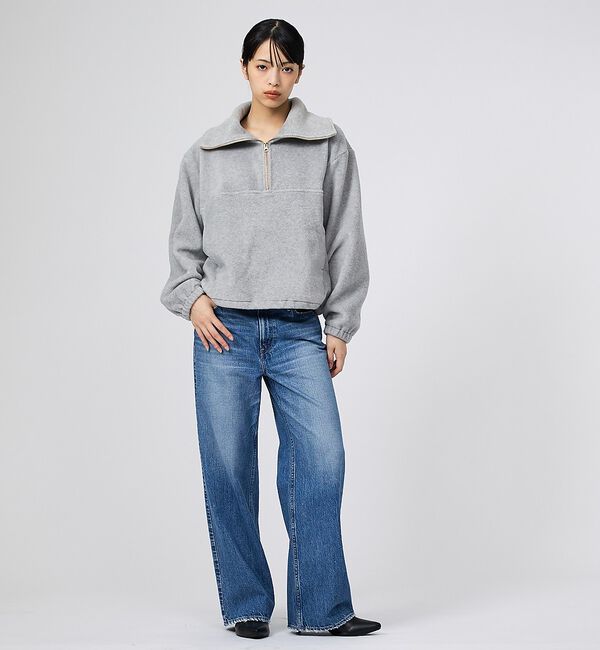 Rouge vif「【MICA&DEAL/マイカアンドディール】フリース ジップ プルオーバー/長袖」|スウェット・ジャージ|