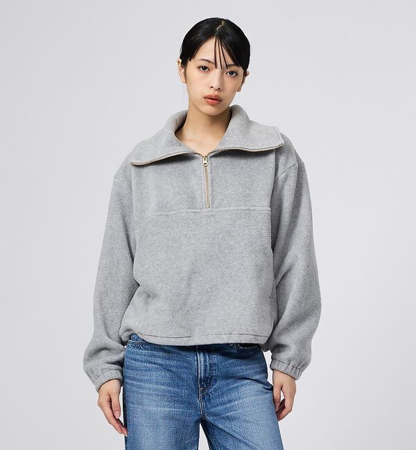 Rouge vif「【MICA&DEAL/マイカアンドディール】フリース ジップ プルオーバー/長袖」|スウェット・ジャージ|