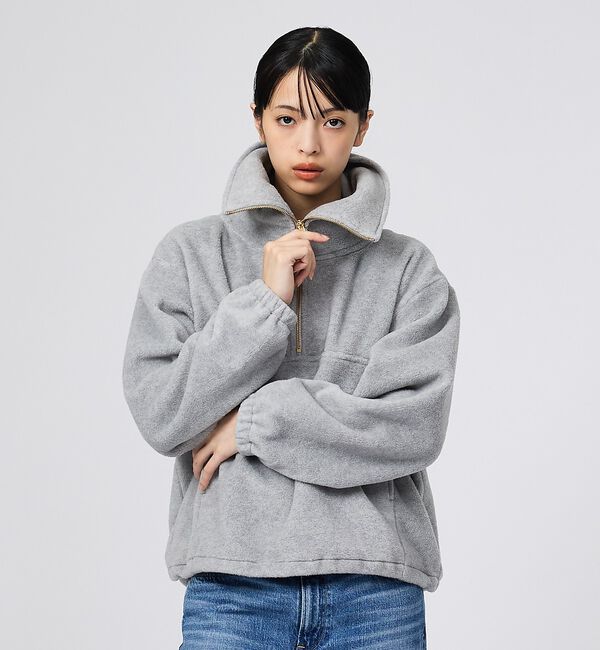 Rouge vif「【MICA&DEAL/マイカアンドディール】フリース ジップ プルオーバー/長袖」|スウェット・ジャージ|