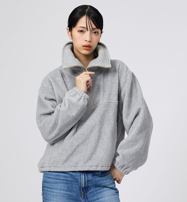 Rouge vif「【MICA&DEAL/マイカアンドディール】フリース ジップ プルオーバー/長袖」|スウェット・ジャージ|