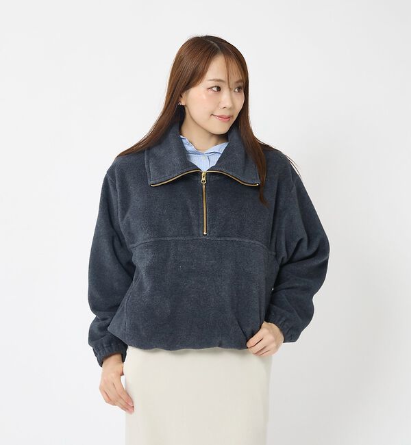 Rouge vif「【MICA&DEAL/マイカアンドディール】フリース ジップ プルオーバー/長袖」|スウェット・ジャージ|