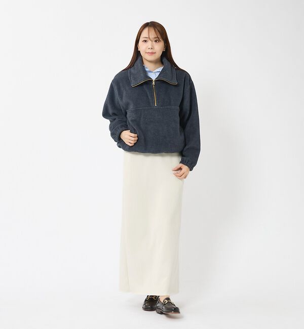 Rouge vif「【MICA&DEAL/マイカアンドディール】フリース ジップ プルオーバー/長袖」|スウェット・ジャージ|