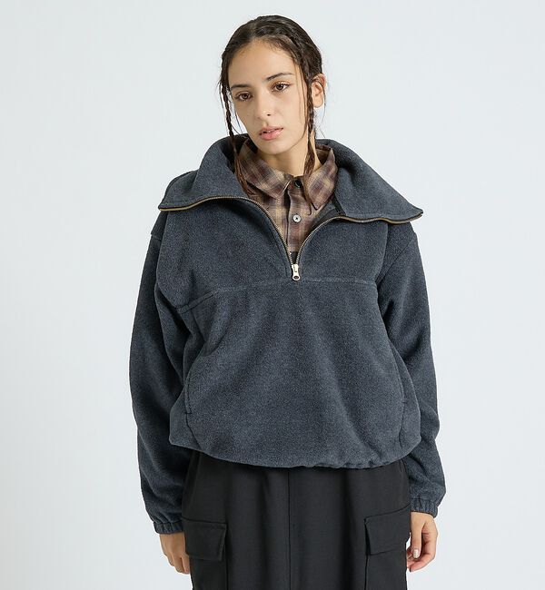 Rouge vif「【MICA&DEAL/マイカアンドディール】フリース ジップ プルオーバー/長袖」|スウェット・ジャージ|