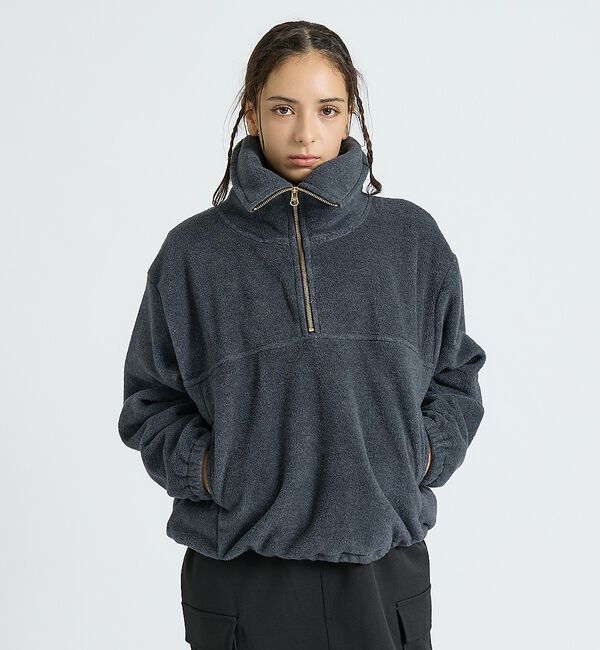 Rouge vif「【MICA&DEAL/マイカアンドディール】フリース ジップ プルオーバー/長袖」|スウェット・ジャージ|