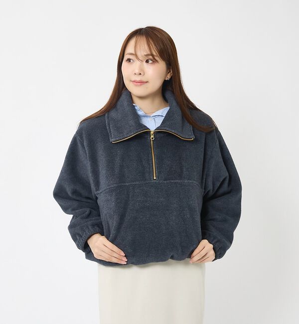 Rouge vif「【MICA&DEAL/マイカアンドディール】フリース ジップ プルオーバー/長袖」|スウェット・ジャージ|