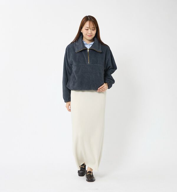 Rouge vif「【MICA&DEAL/マイカアンドディール】フリース ジップ プルオーバー/長袖」|スウェット・ジャージ|