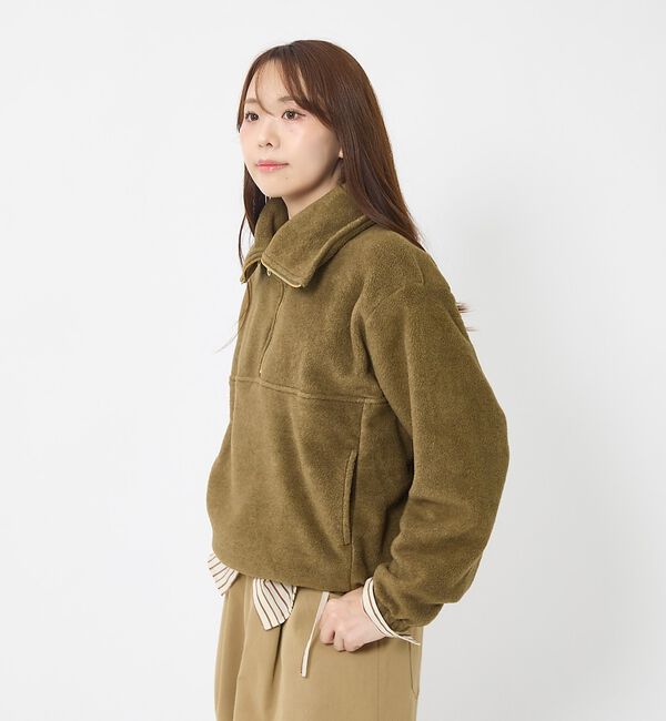 Rouge vif「【MICA&DEAL/マイカアンドディール】フリース ジップ プルオーバー/長袖」|スウェット・ジャージ|