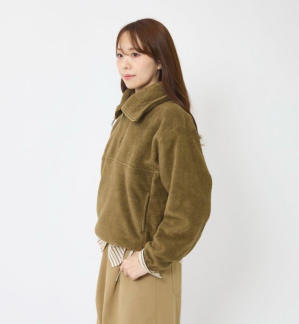 Rouge vif「【MICA&DEAL/マイカアンドディール】フリース ジップ プルオーバー/長袖」|スウェット・ジャージ|