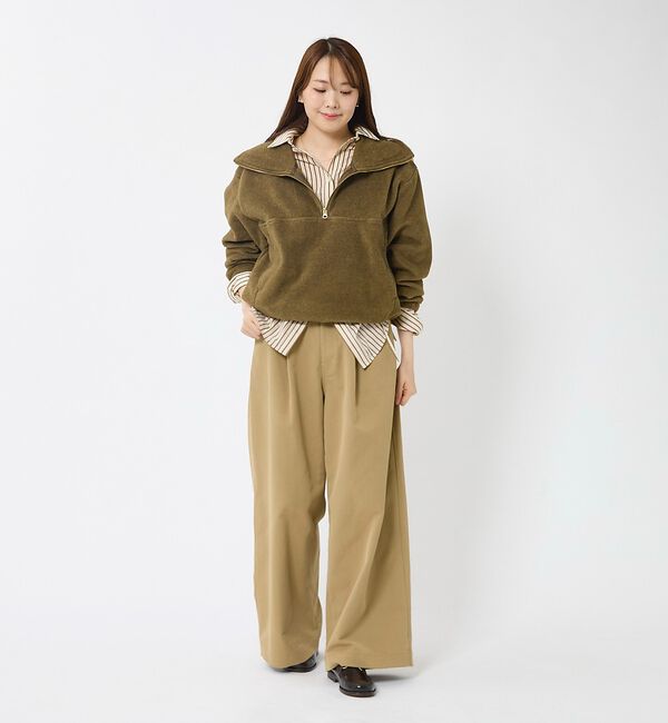 Rouge vif「【MICA&DEAL/マイカアンドディール】フリース ジップ プルオーバー/長袖」|スウェット・ジャージ|