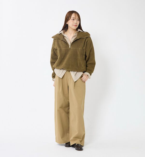Rouge vif「【MICA&DEAL/マイカアンドディール】フリース ジップ プルオーバー/長袖」|スウェット・ジャージ|