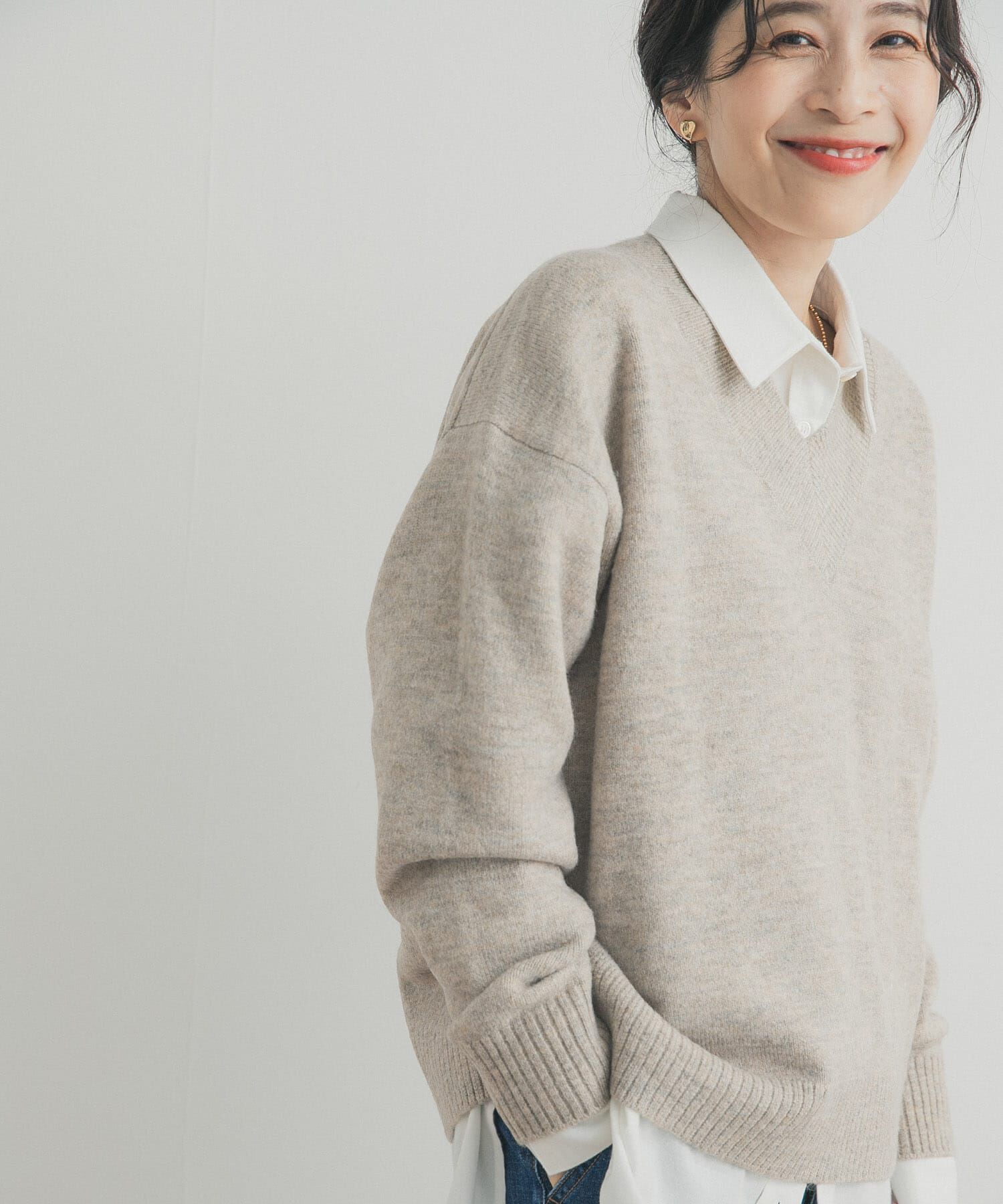URBAN RESEARCH DOORS「VネックKNITプルオーバー」|ニット・セーター|