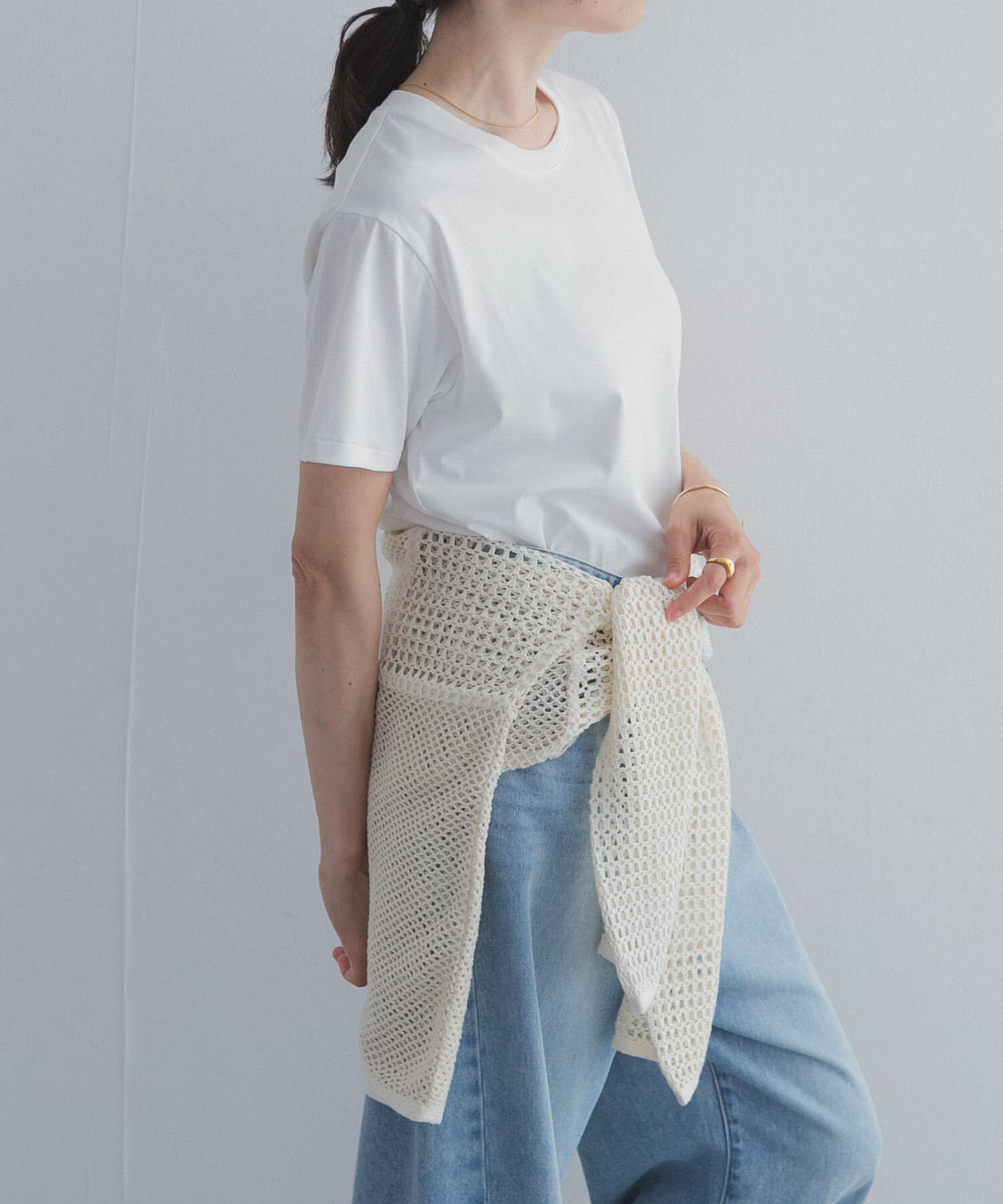 URBAN RESEARCH DOORS「『UR TECH』汗染み防止ベーシックTシャツ」|Tシャツ・カットソー|