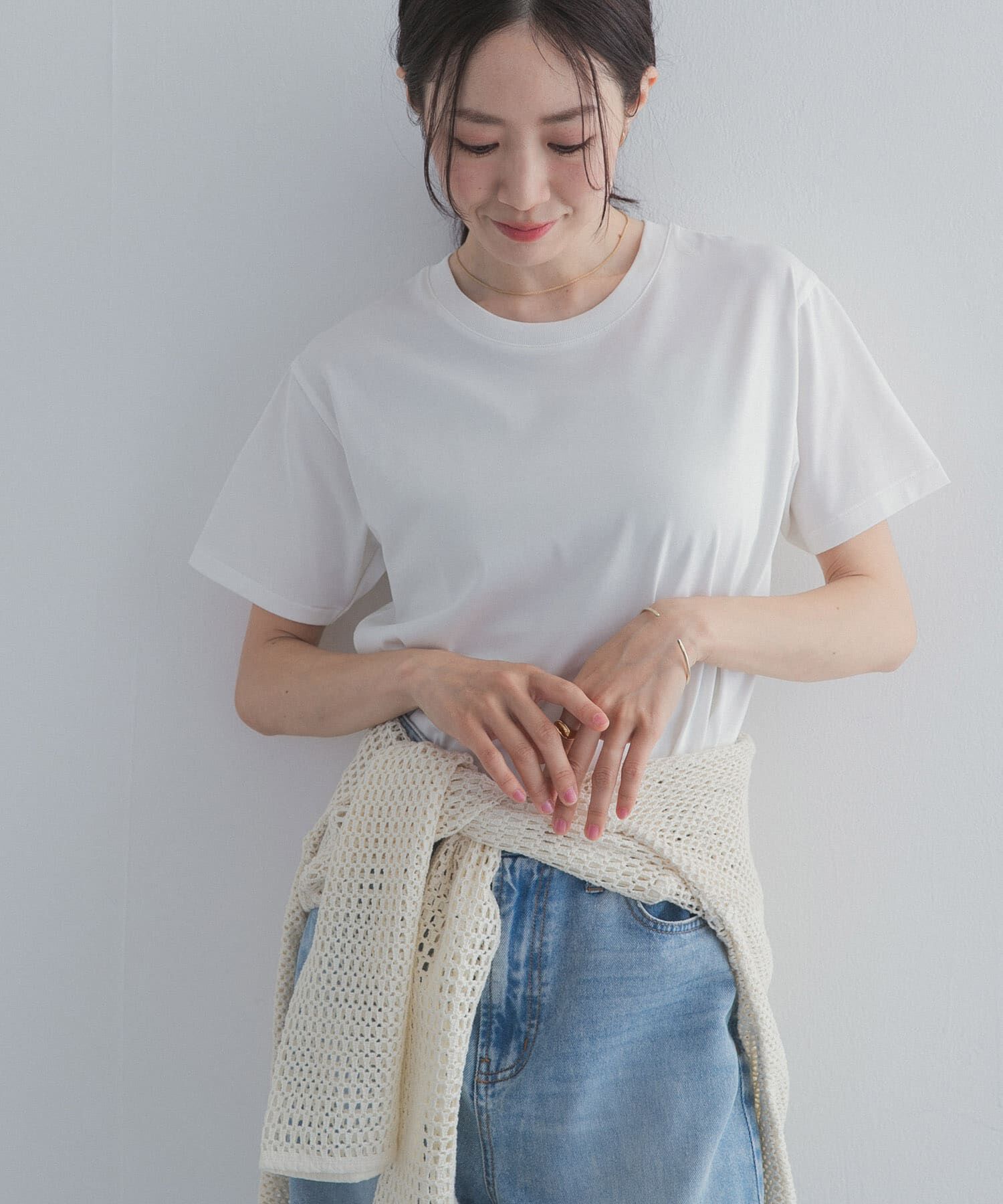 URBAN RESEARCH DOORS「『UR TECH』汗染み防止ベーシックTシャツ」|Tシャツ・カットソー|