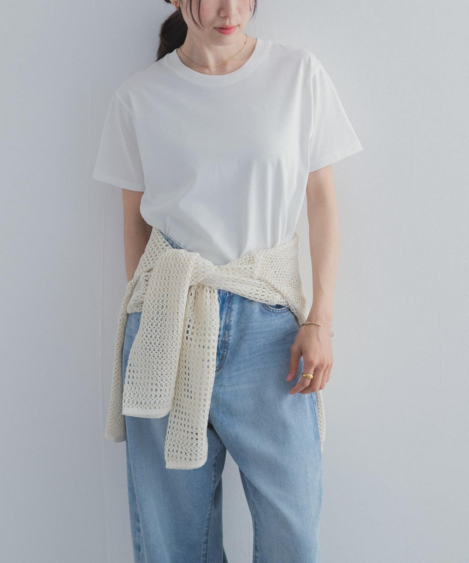 URBAN RESEARCH DOORS「『UR TECH』汗染み防止ベーシックTシャツ」|Tシャツ・カットソー|