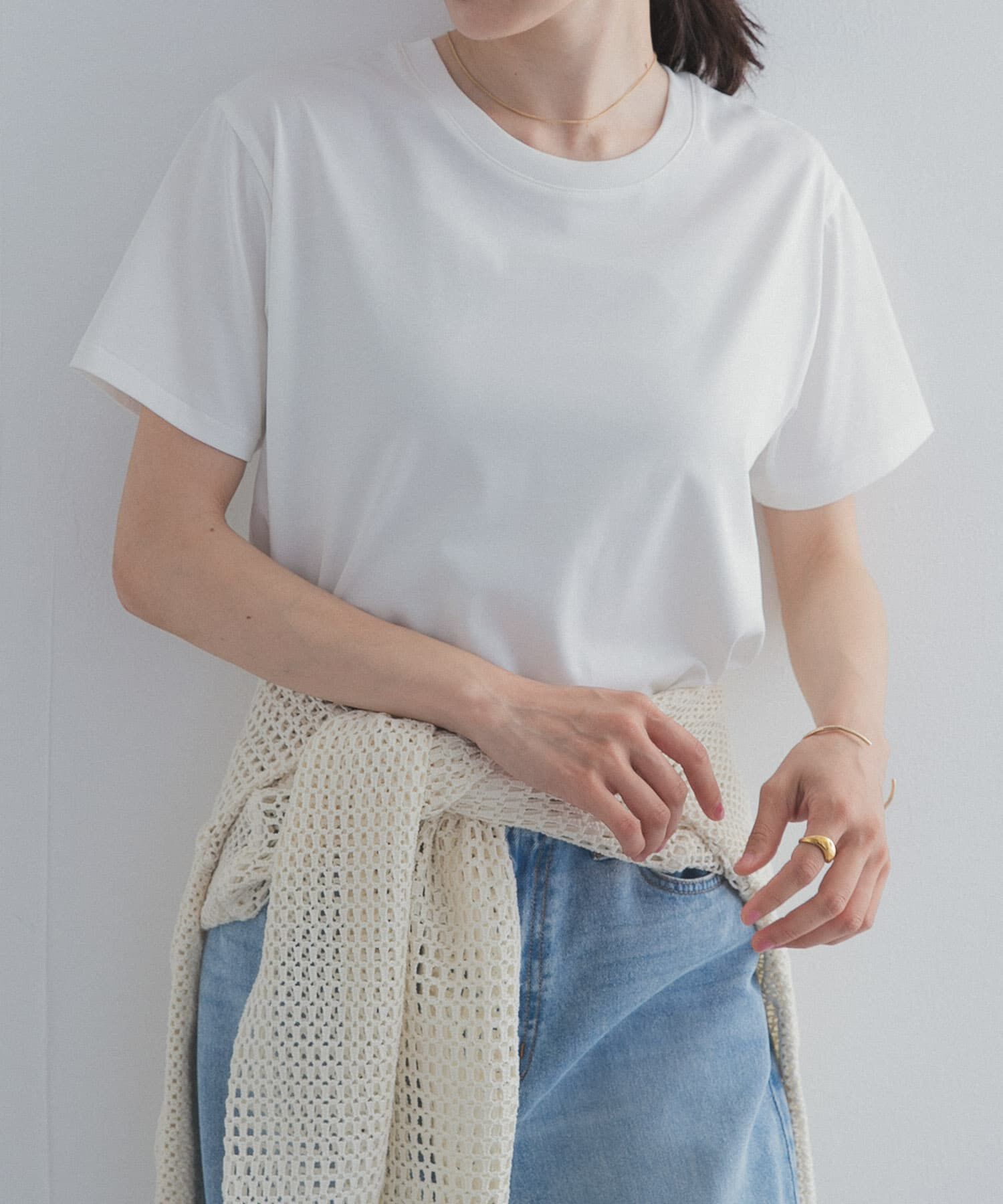 URBAN RESEARCH DOORS「『UR TECH』汗染み防止ベーシックTシャツ」|Tシャツ・カットソー|
