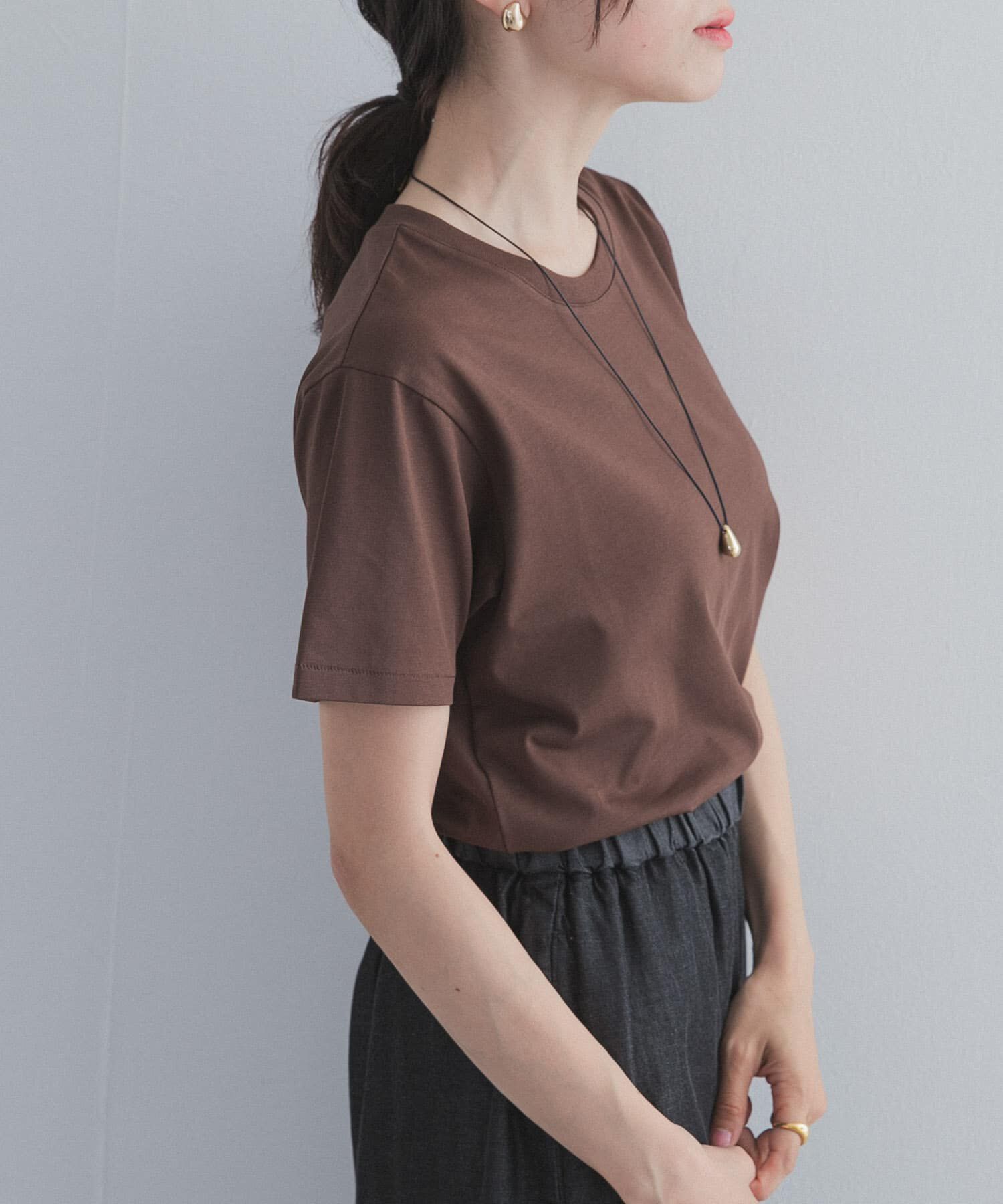 URBAN RESEARCH DOORS「『UR TECH』汗染み防止ベーシックTシャツ」|Tシャツ・カットソー|