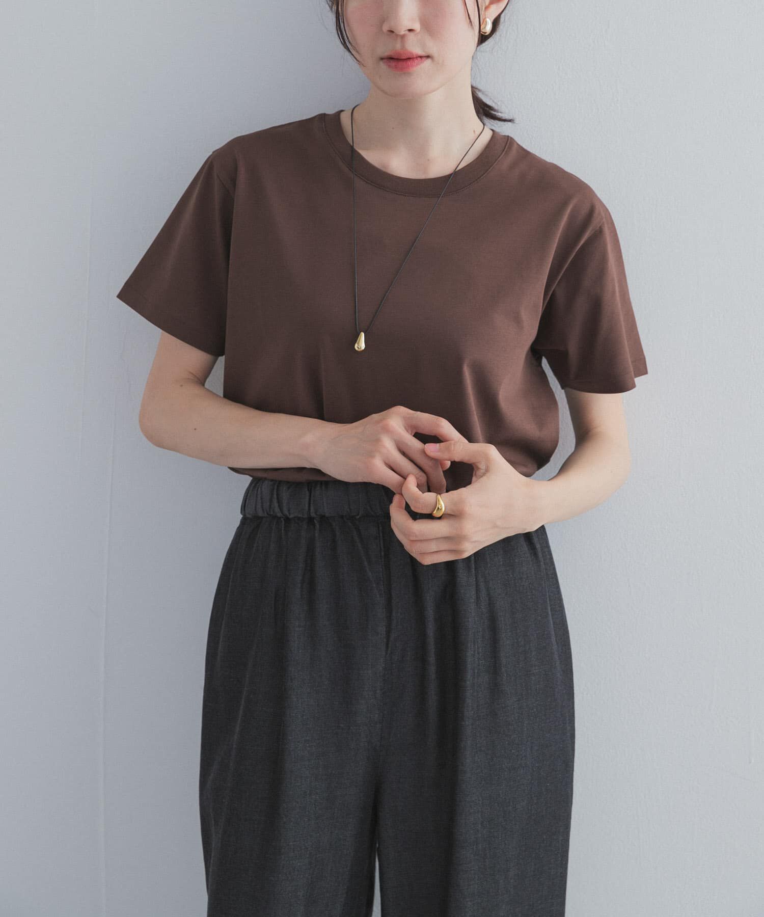 URBAN RESEARCH DOORS「『UR TECH』汗染み防止ベーシックTシャツ」|Tシャツ・カットソー|