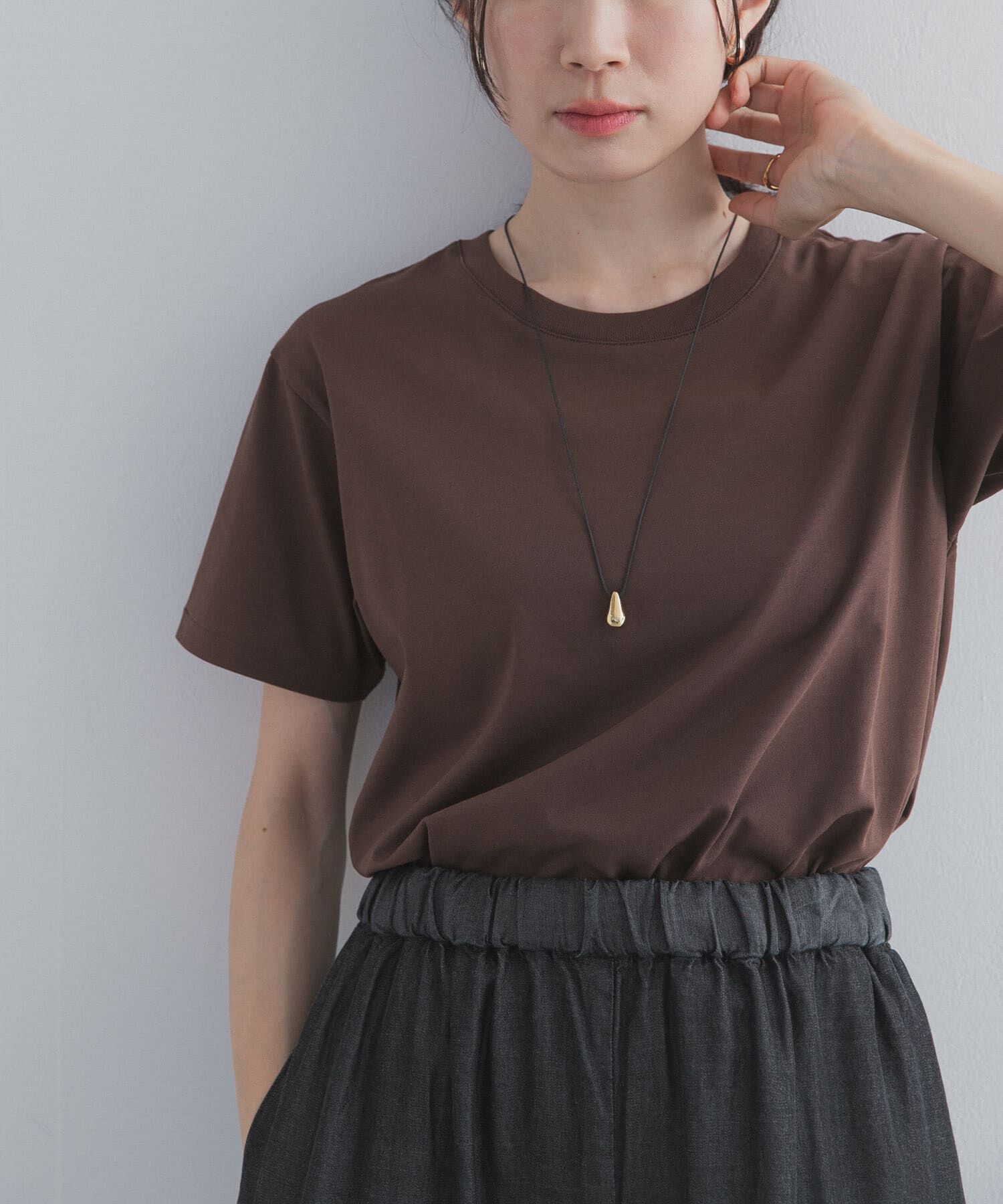 URBAN RESEARCH DOORS「『UR TECH』汗染み防止ベーシックTシャツ」|Tシャツ・カットソー|