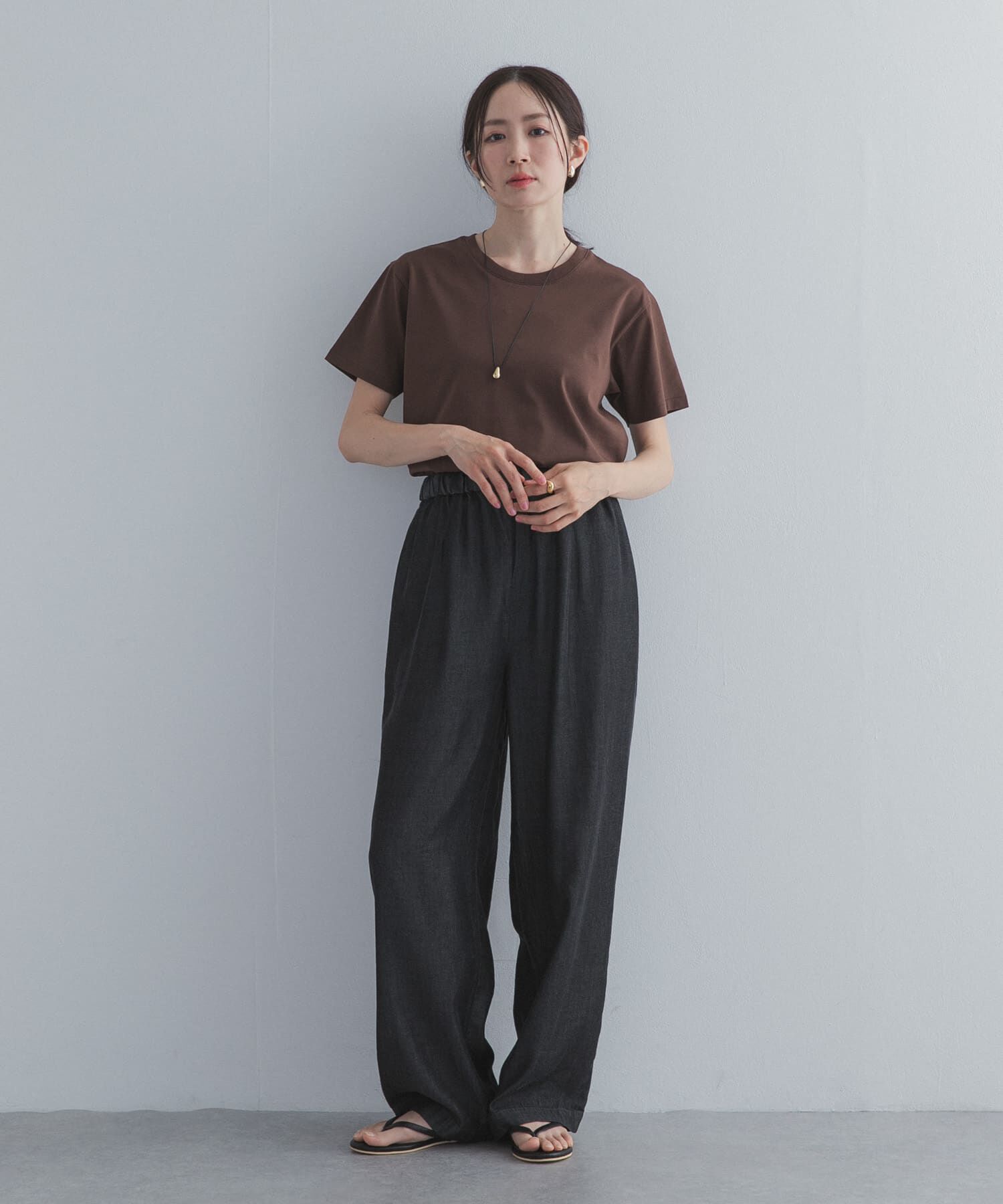 URBAN RESEARCH DOORS「『UR TECH』汗染み防止ベーシックTシャツ」|Tシャツ・カットソー|