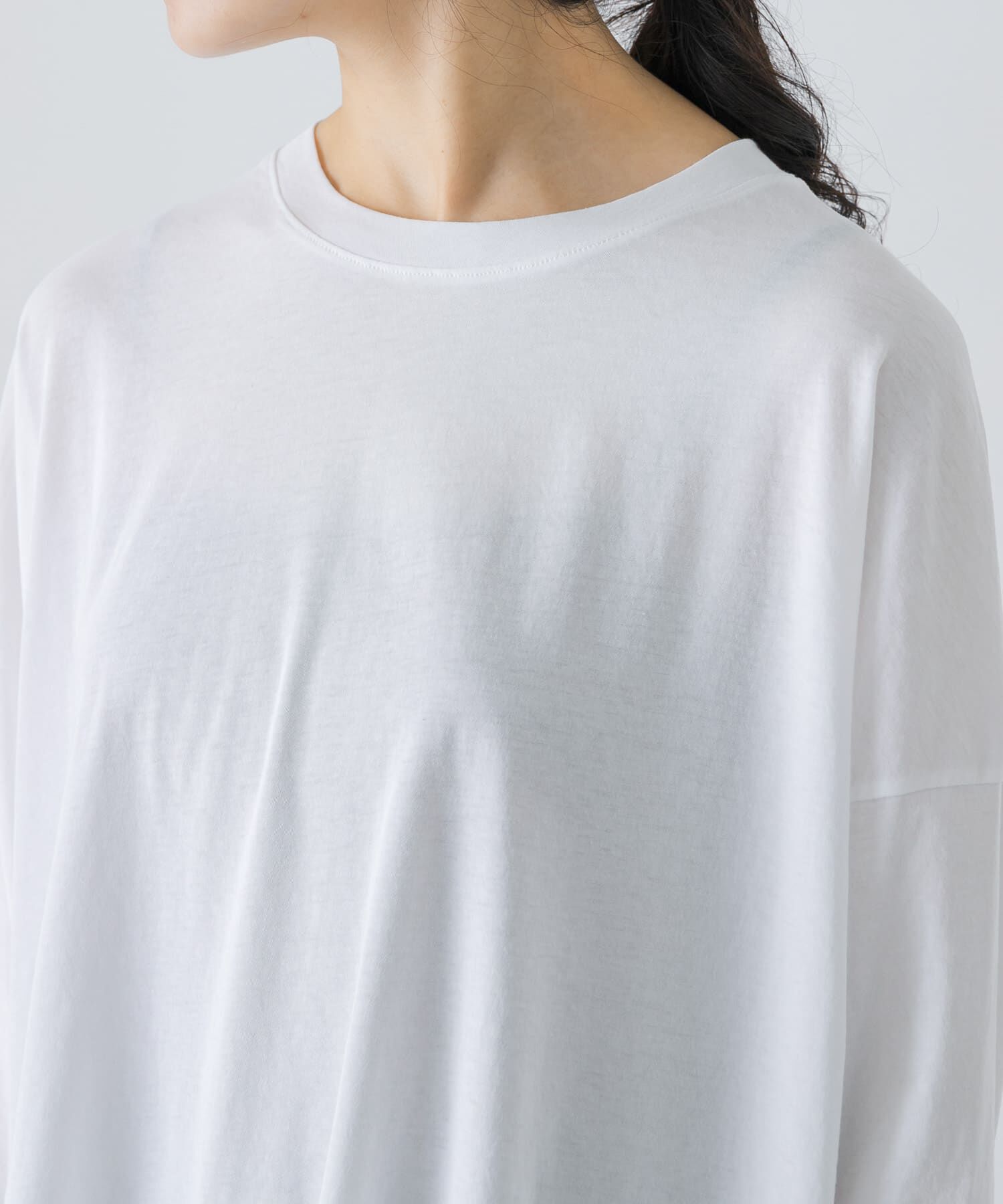 かぐれ「ハイツイストコットン長袖Tシャツ」|Tシャツ・カットソー|