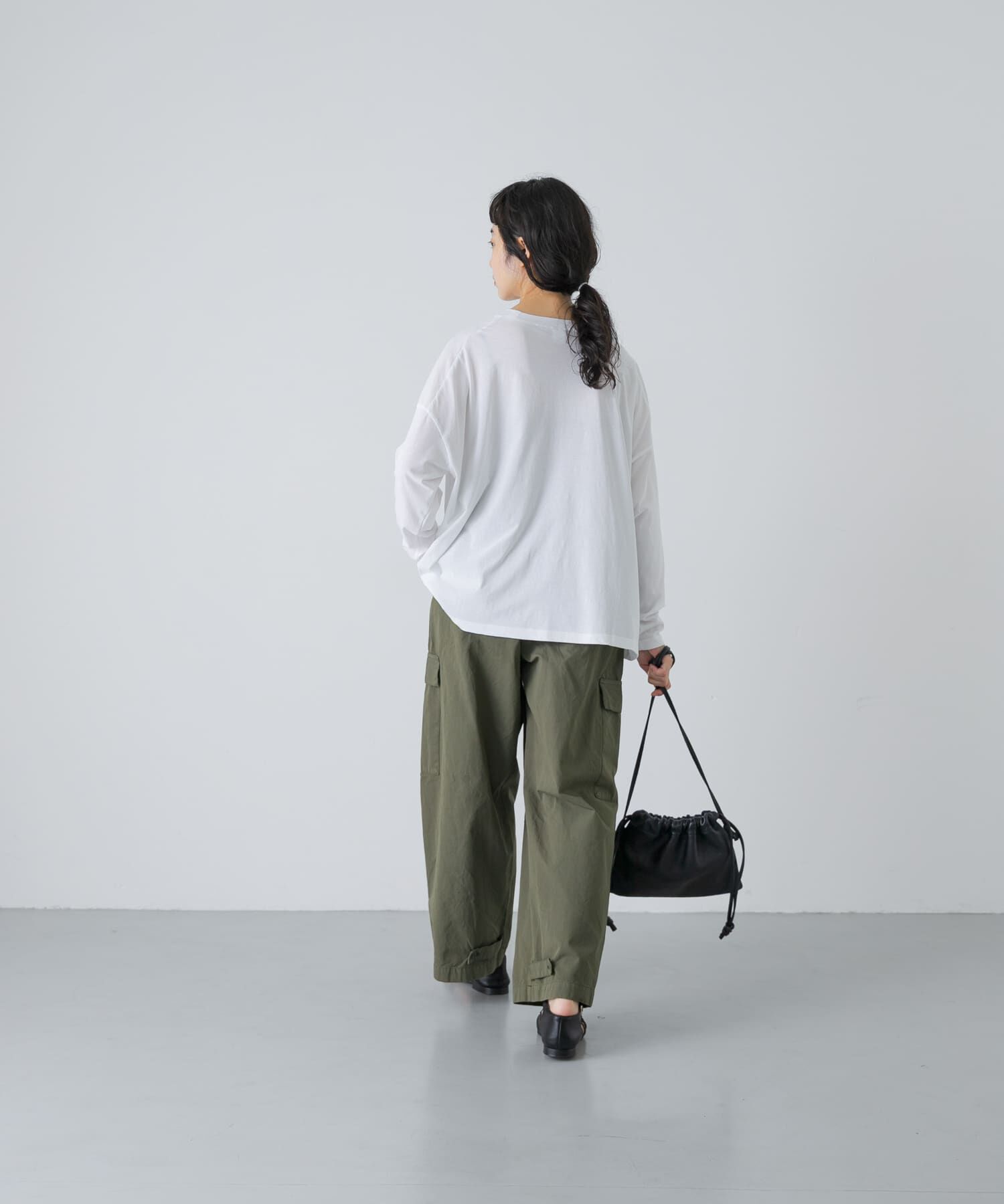 かぐれ「ハイツイストコットン長袖Tシャツ」|Tシャツ・カットソー|