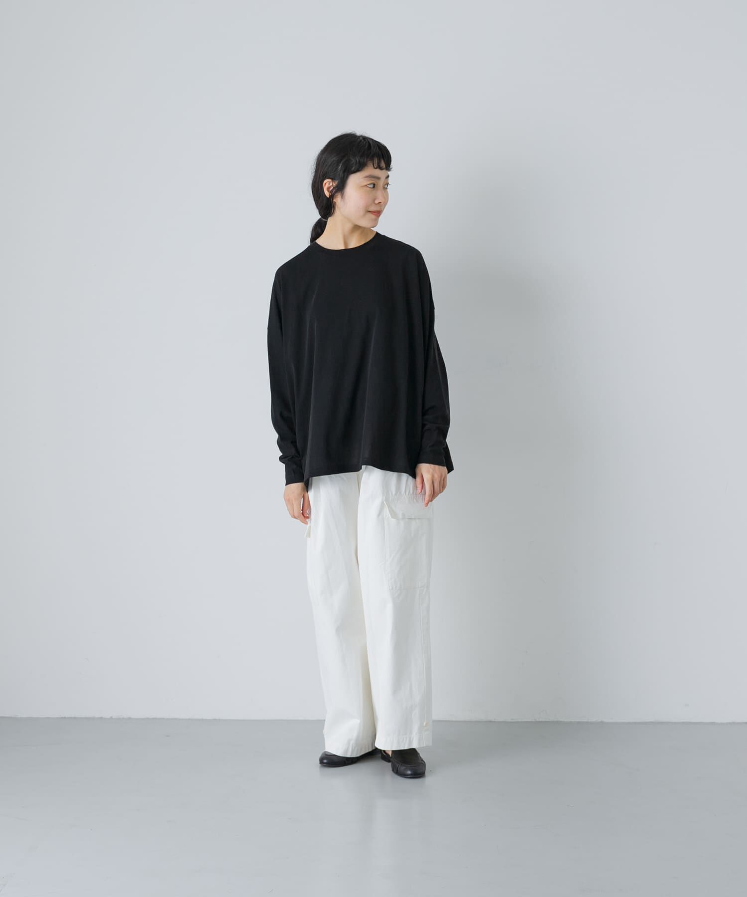 かぐれ「ハイツイストコットン長袖Tシャツ」|Tシャツ・カットソー|