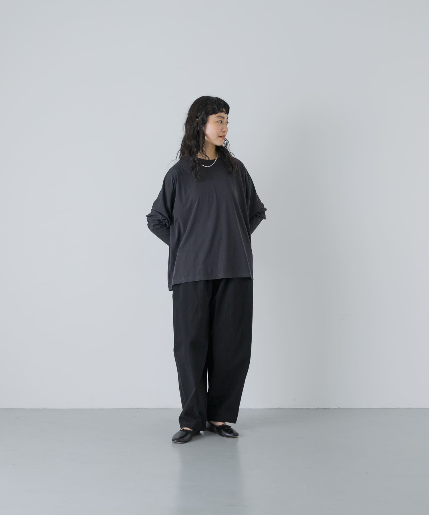 かぐれ「ハイツイストコットン長袖Tシャツ」|Tシャツ・カットソー|