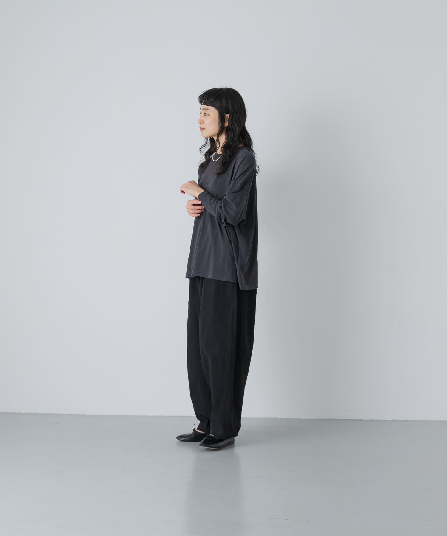 かぐれ「ハイツイストコットン長袖Tシャツ」|Tシャツ・カットソー|