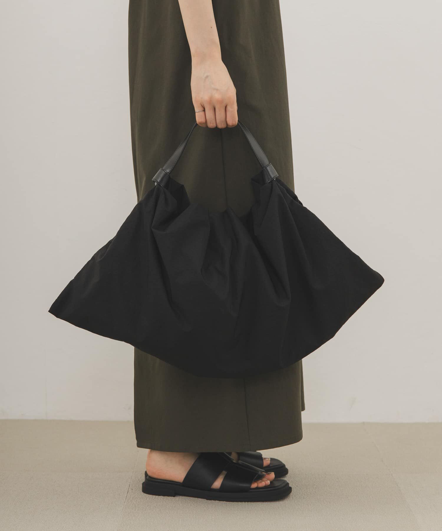  「ノットデザインワンハンドルBAG」|ハンドバッグ|ブラック