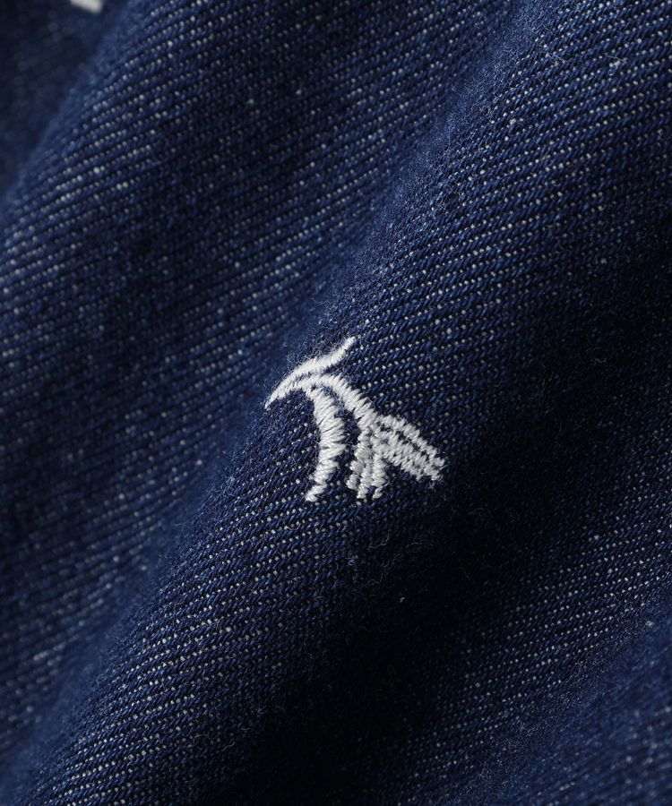 earth music&ecology「刺繍ワイドデニムパンツ」|デニム|