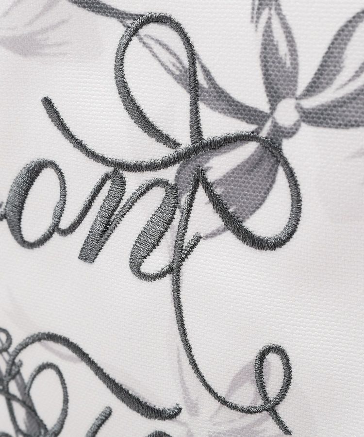 Maison de FLEUR「【A4対応】ブランドロゴ刺繍リボンプリントスクエアトート」|トートバッグ|