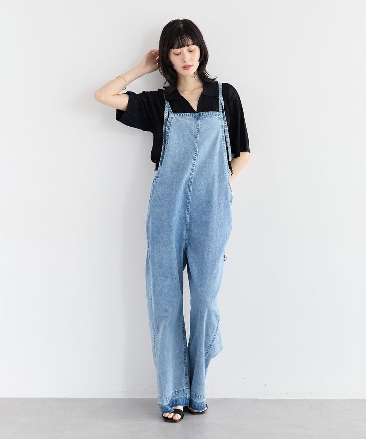 Editt by YECCA VECCA「綿麻デニムサロペット」|オールインワン|