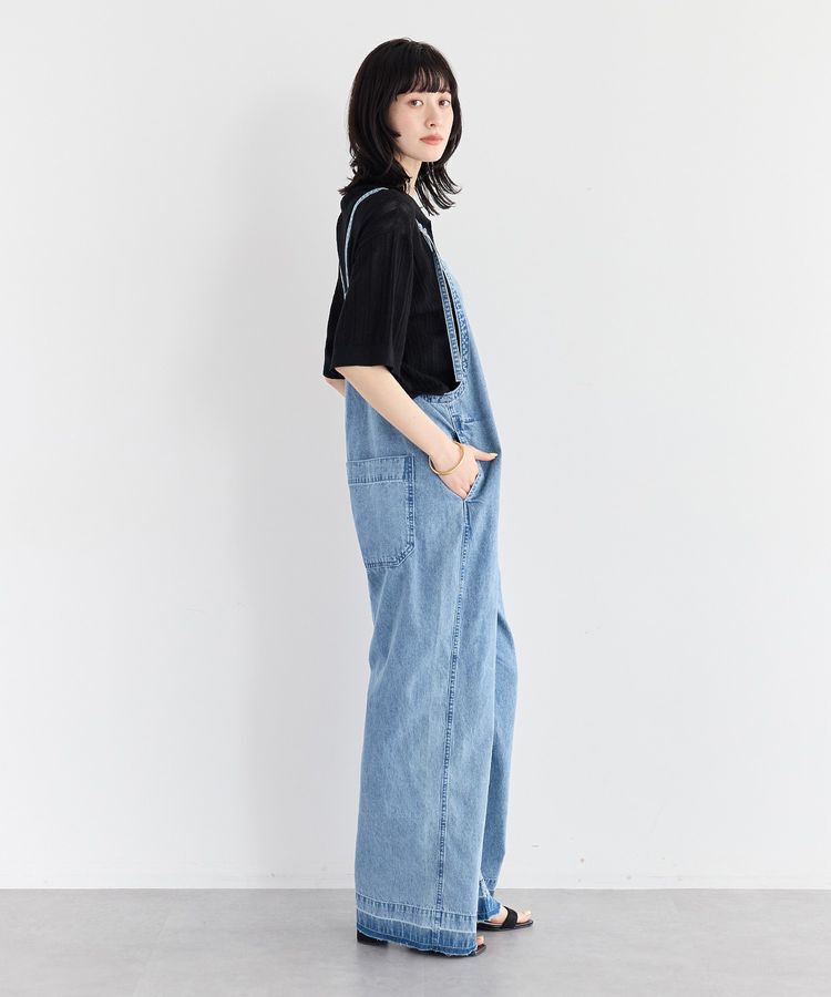 Editt by YECCA VECCA「綿麻デニムサロペット」|オールインワン|