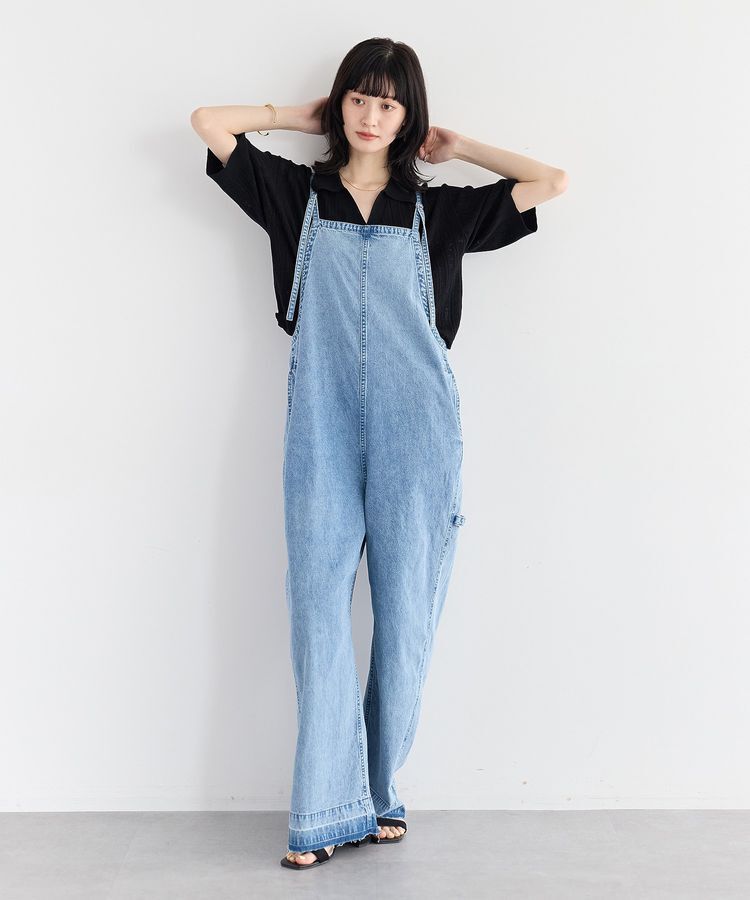 Editt by YECCA VECCA「綿麻デニムサロペット」|オールインワン|