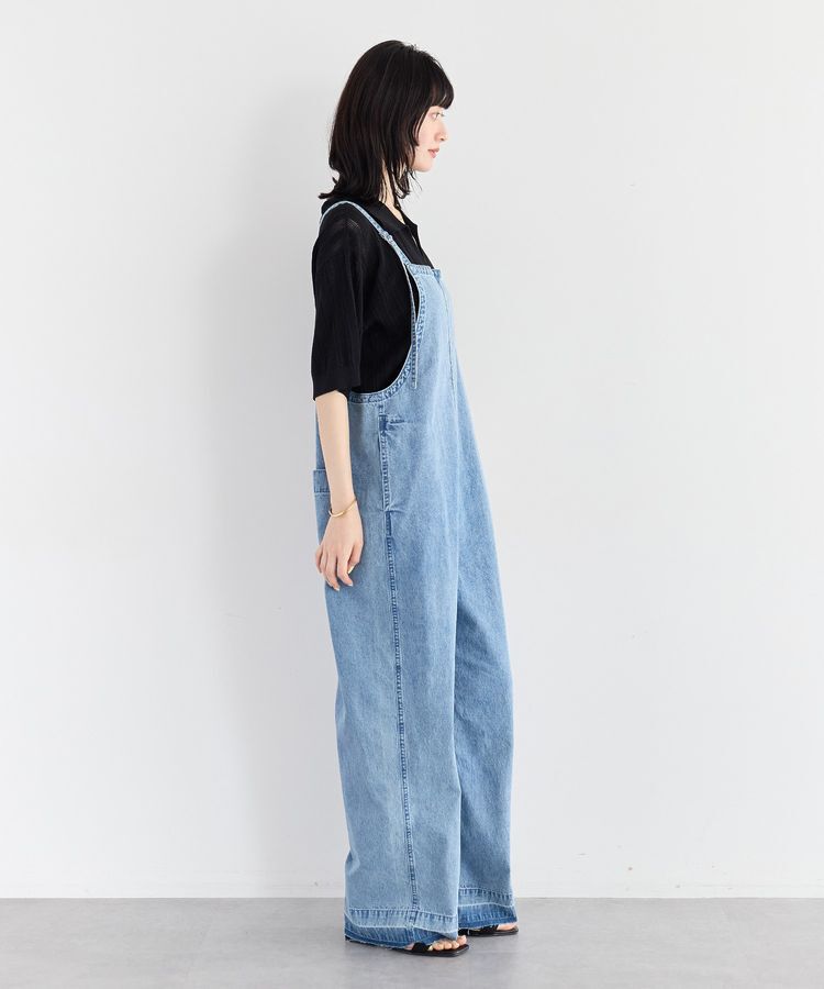 Editt by YECCA VECCA「綿麻デニムサロペット」|オールインワン|