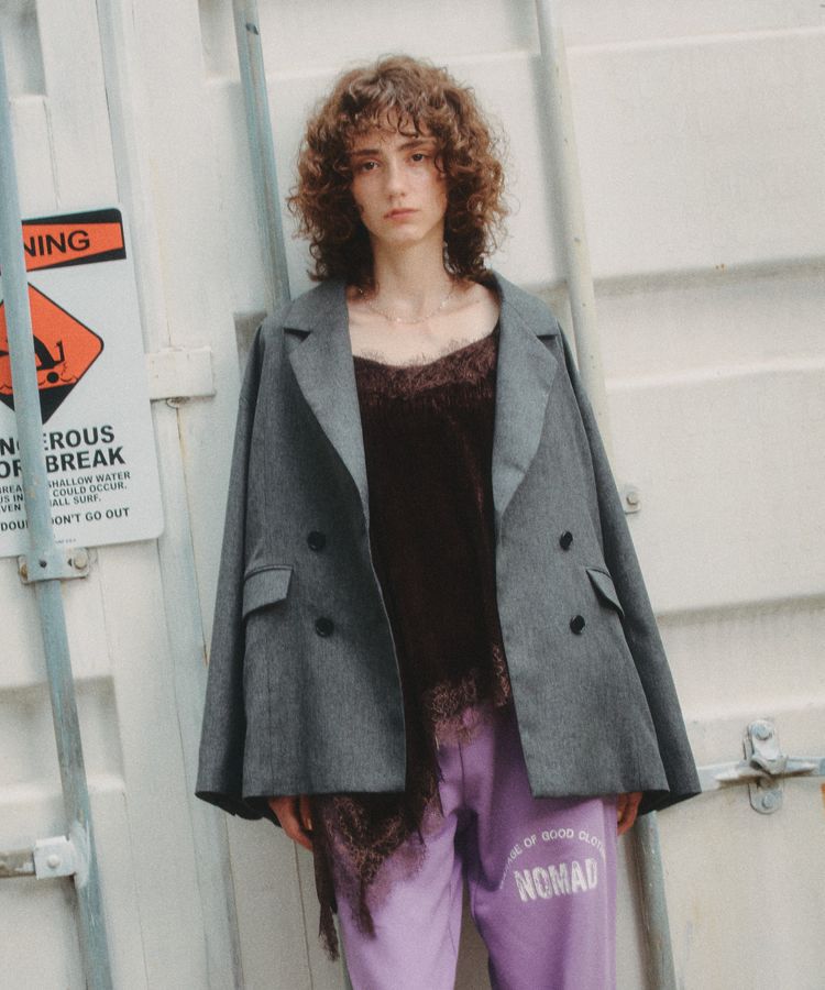 GARAGE OF GOOD CLOTHING「ベロアレースアシメキャミ」|キャミソール|