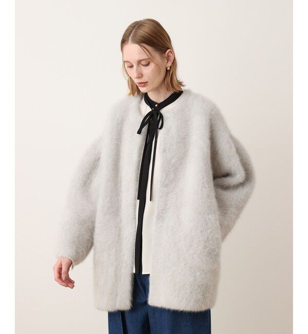 allureville「カシミヤブレンドファー加工コート」|ダッフルコート|