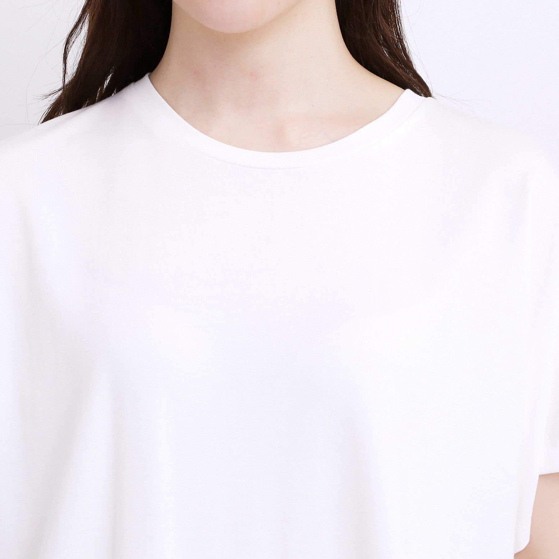 grove「【持続冷感/SET UP可】ひんやりポンチシリーズ／裾レースドルマンカットソー」|Tシャツ・カットソー|