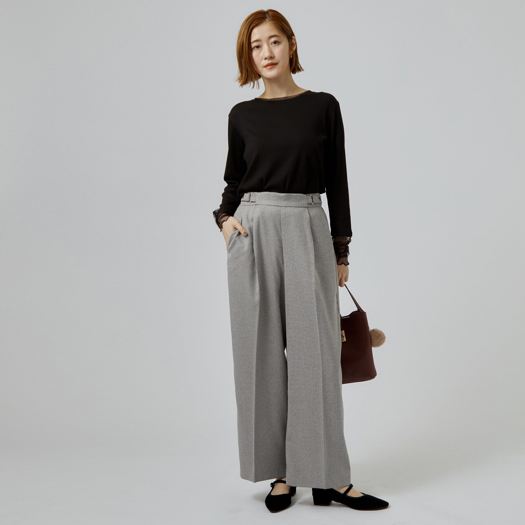 grove「ネップツイードワイドパンツ」|その他|