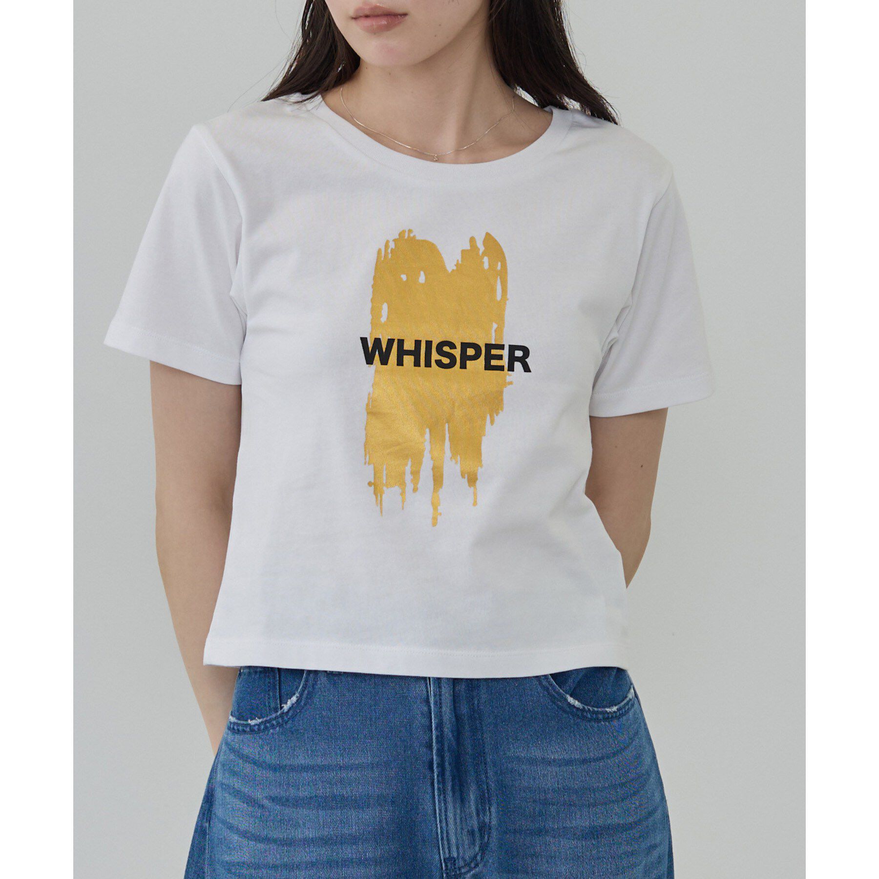 GALLEST「箔プリント コンパクトTシャツ」|Tシャツ・カットソー|
