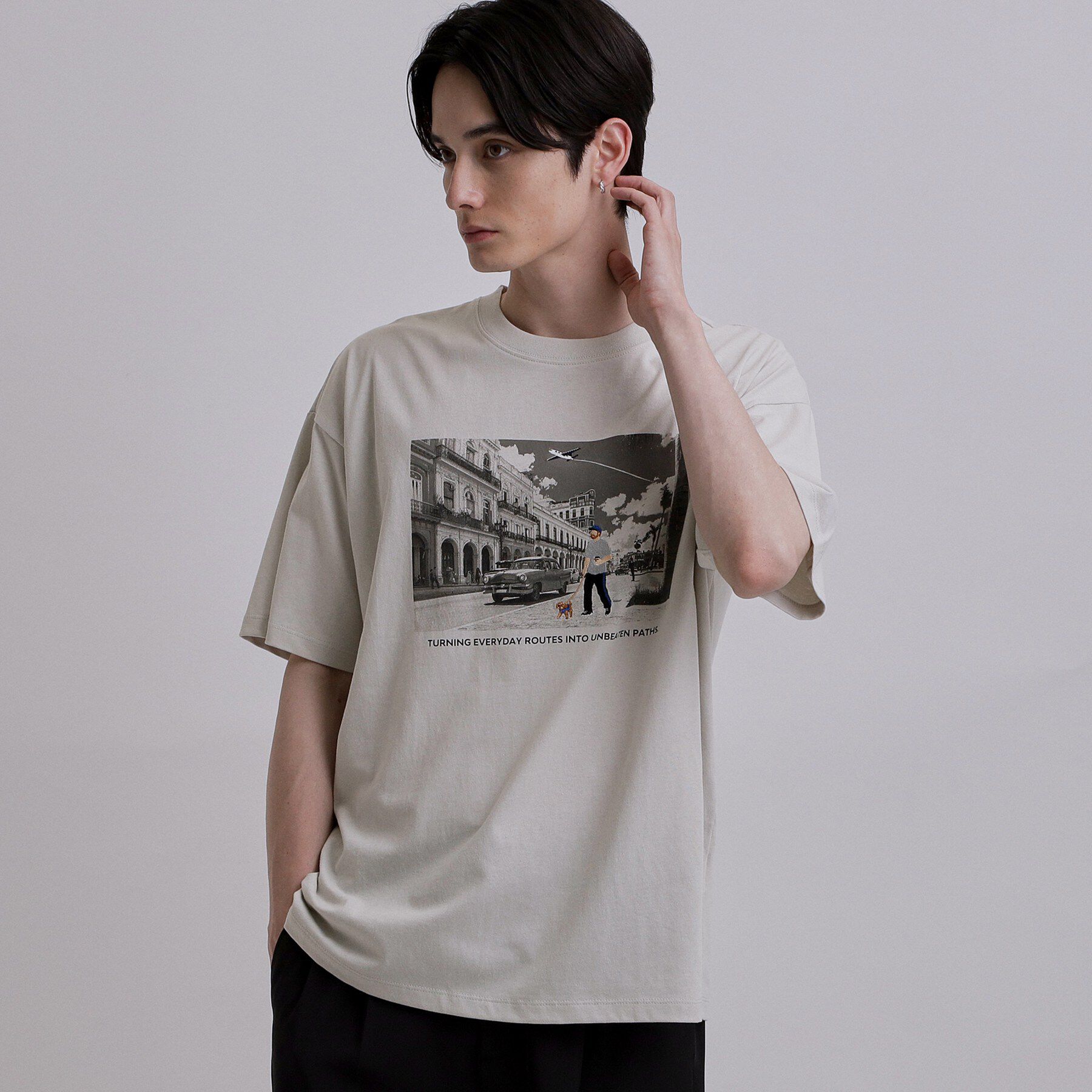 tk.TAKEO KIKUCHI「フォト＆刺繍Tシャツ」|Tシャツ・カットソー|