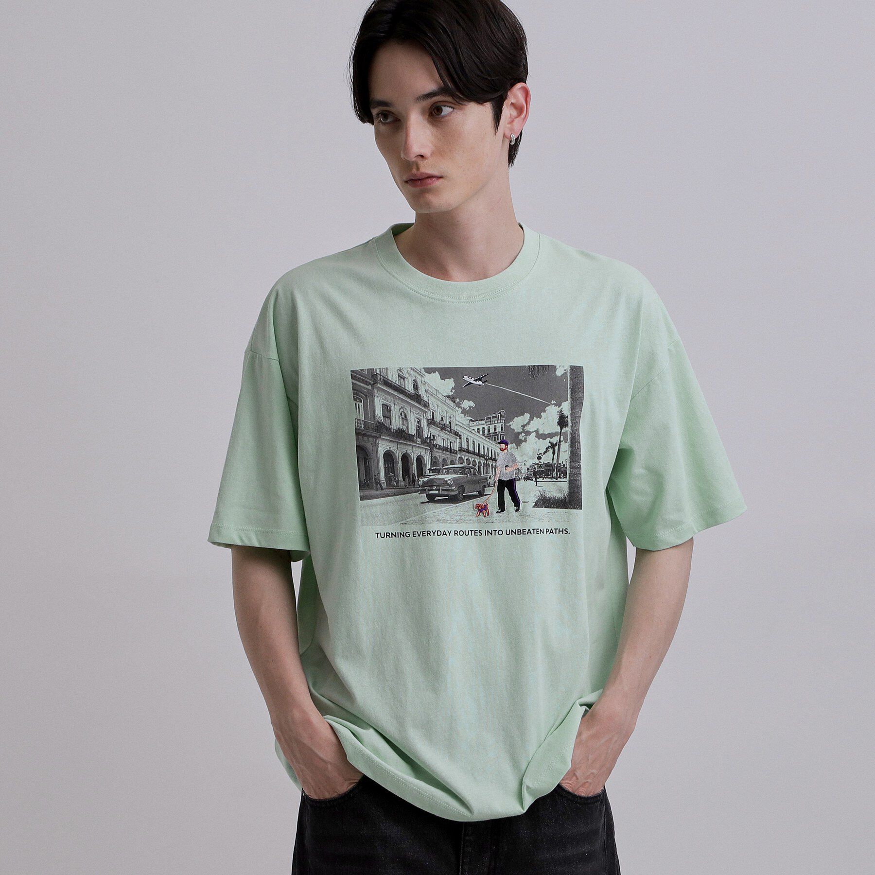 tk.TAKEO KIKUCHI「フォト＆刺繍Tシャツ」|Tシャツ・カットソー|