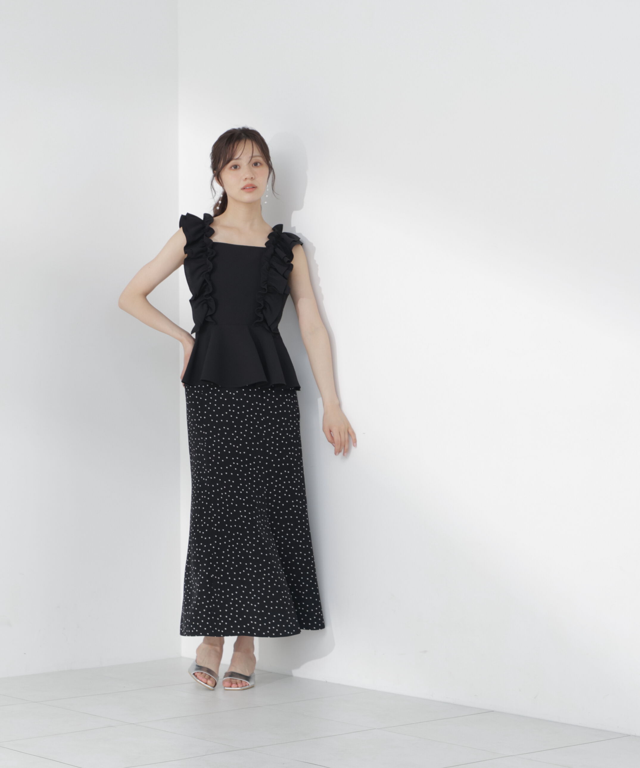 PROPORTION BODY DRESSING「＜青島心さん着用＞ドット柄マーメイドスカート」|スカート|