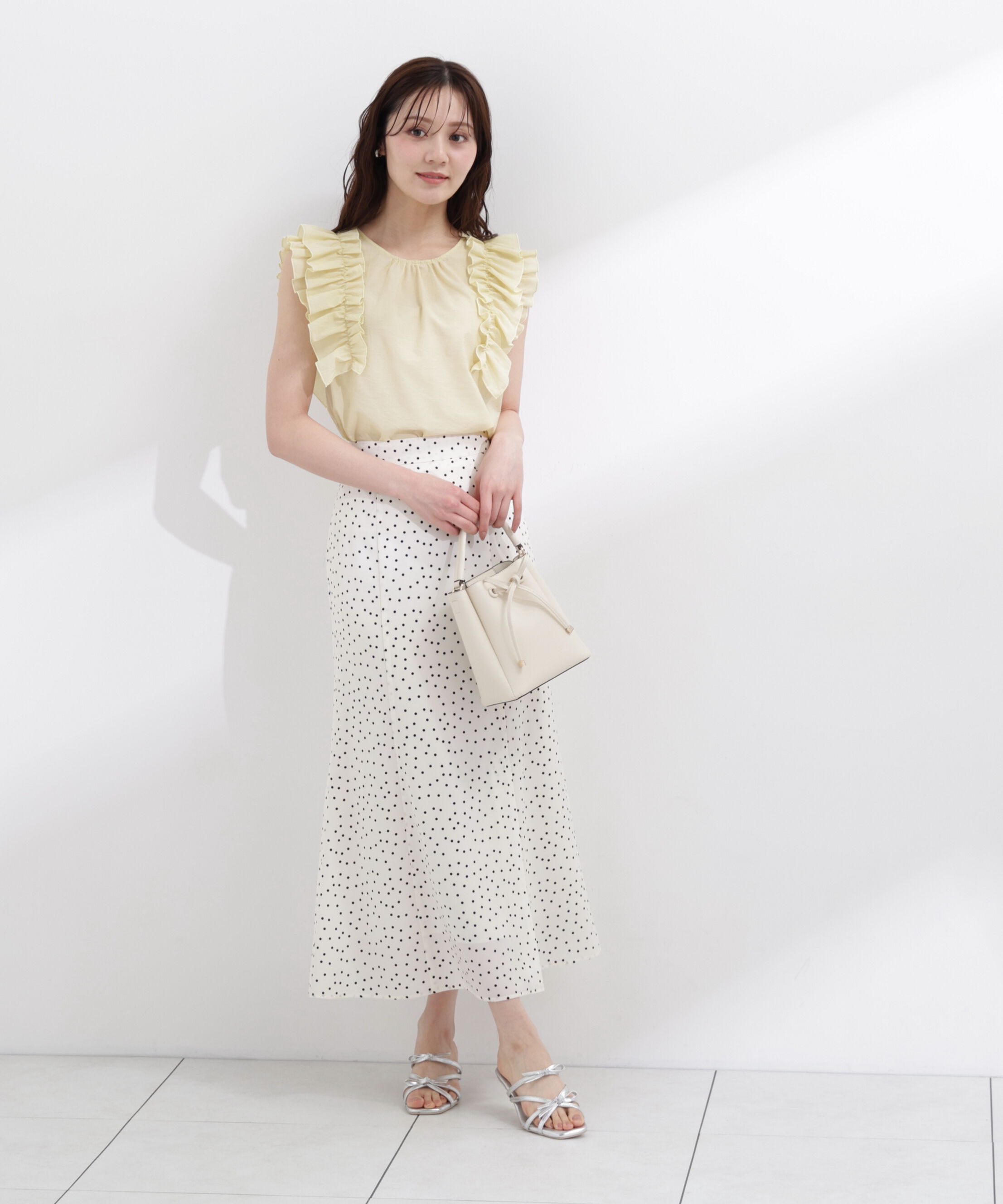 PROPORTION BODY DRESSING「＜青島心さん着用＞ドット柄マーメイドスカート」|スカート|