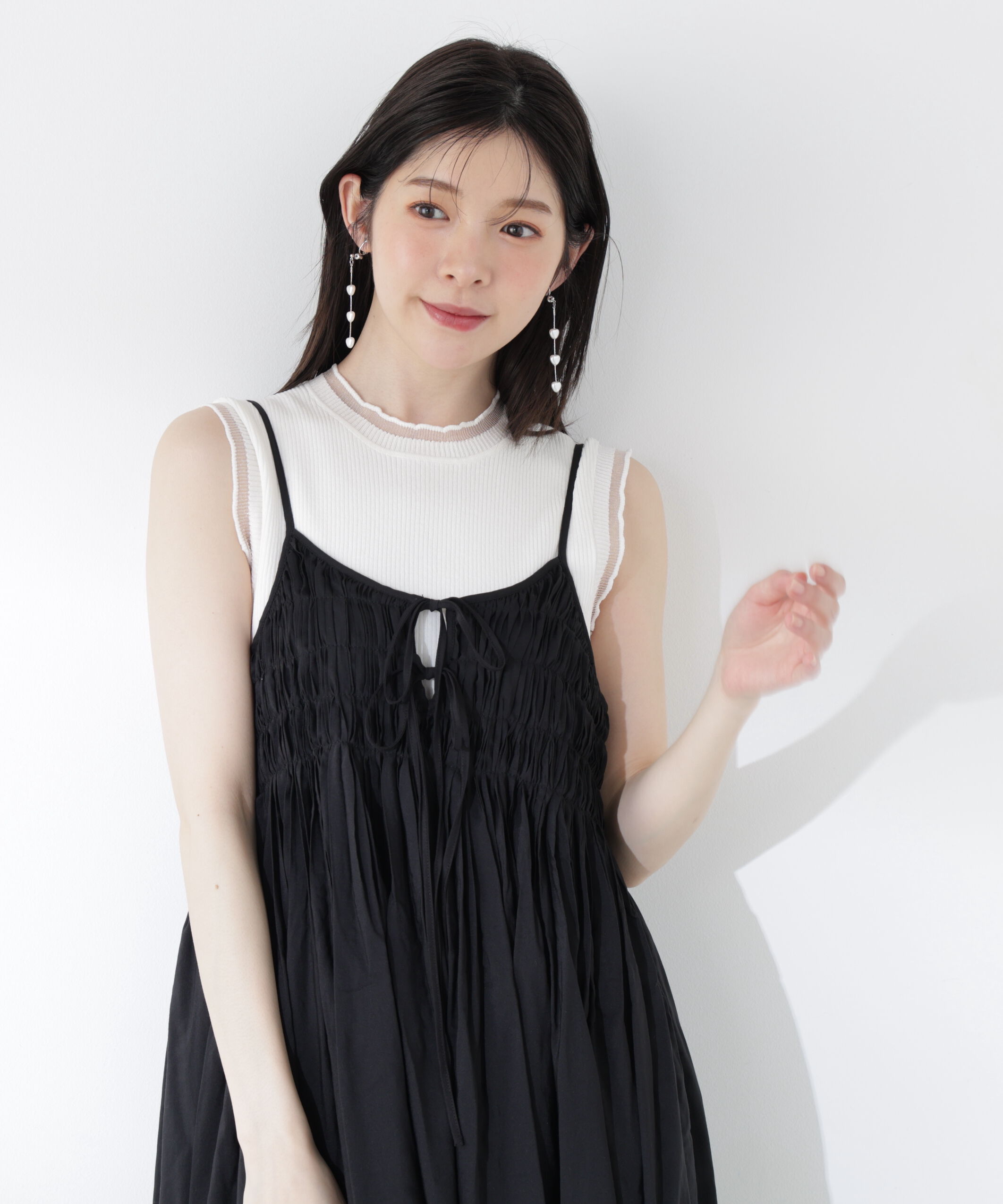 PROPORTION BODY DRESSING「＜中川紅葉さん着用＞部分シアーノースリーニット」|ニット・セーター|